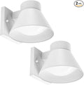 UME 2 Pack LED Outdoor White Front Porch Lights, Waterproof Wall Lantern Light by UME