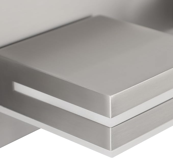 SineRise LED Modern Bathroom Vanity Light Fixtures, Brushed Nickel Modern - Image 4