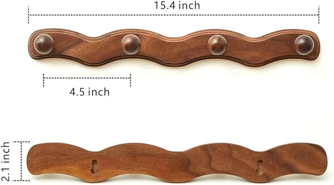 Wood Coat Rack Wall Mount - Image 5