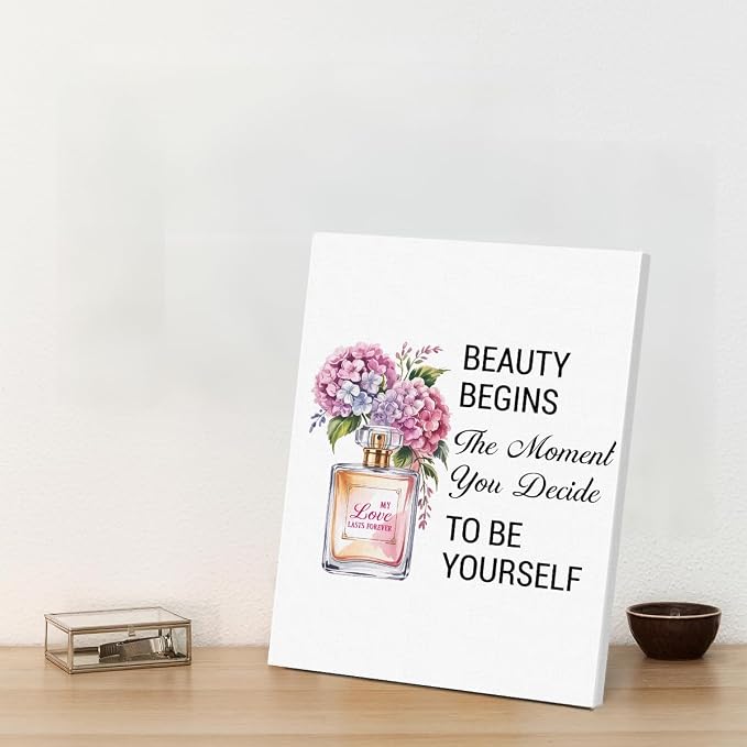 Inspirational Pink Flower Wall Art Decor - Image 6