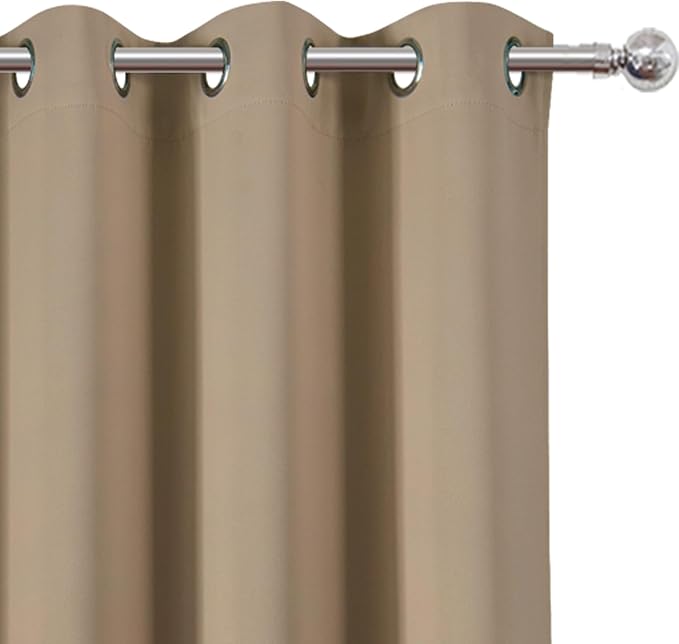 LEMOMO Natural Thermal Blackout Curtains/42 x 84 Inch/Set of 2 Panels Room - Image 5
