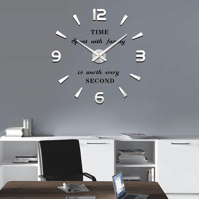 VANGOLD Large 3D Wall Clock DIY Wall Decoration Clock - Image 9