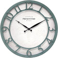 Presentime & Co 13" Farmhouse Series Wall Clock, Shiplap Style, Silent No by Presentime