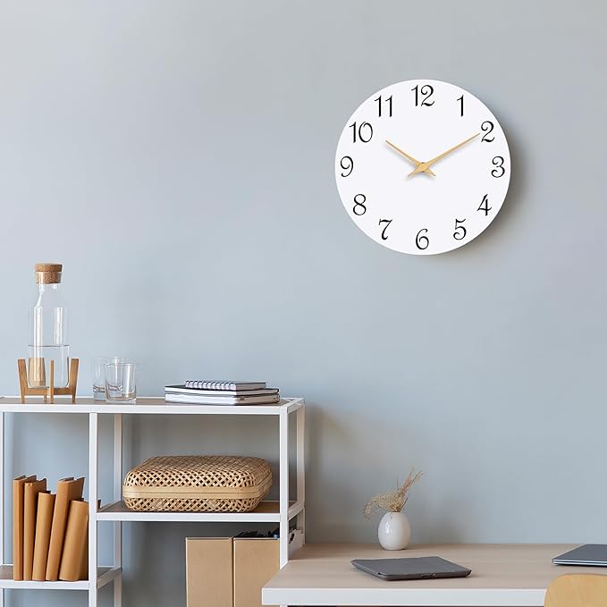 Roymnie Wall Clock 14 Inch, Modern Wall Clocks Battery Operated, Silent Non - Image 6