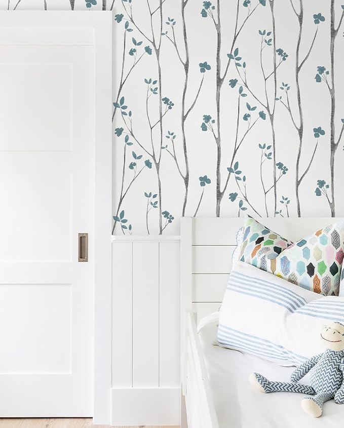 Timeet Peel and Stick Wallpaper Floral Wallpaper Boho Floral Contact Paper - Image 4