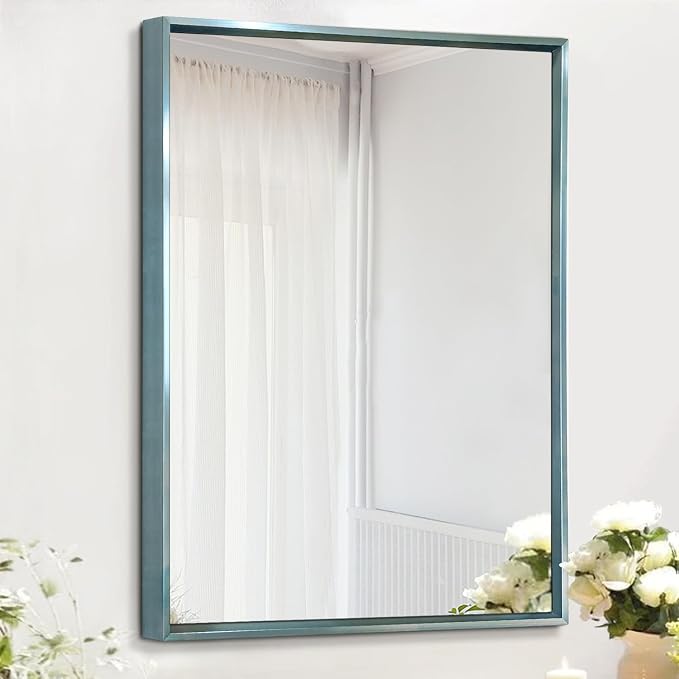 AAZZKANG Large Wall Mirror Decor Metal Framed Mirrors 26"x18" by AAZZKANG