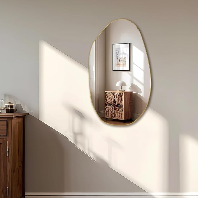 BOMINICA Irregular Wall Mirror Asymmetrical Mirror, Decorative Wall Mirror - Image 7