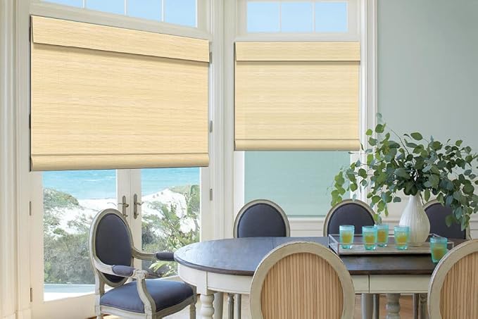 Letau No Drill No Tools Cordless Wood Window Shades Blinds, Bamboo Light - Image 3