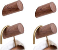 Felidio Wood Wall Hooks, 4 Pack Coat Hooks Wall Mounted, Rustic Wooden Heavy by Felidio