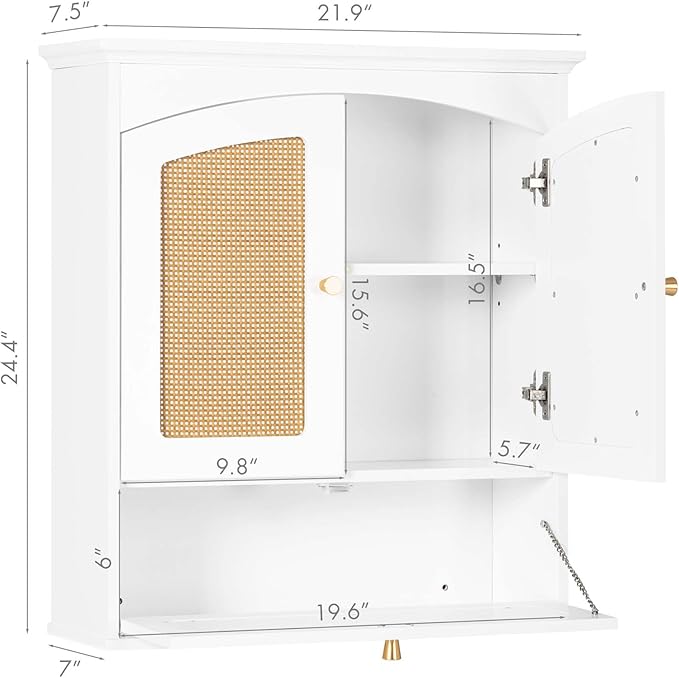 Spirich Bathroom Cabinet Wall Mount, Boho Medicine Cabinet - Image 3