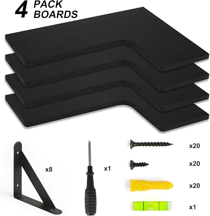 YGEOMER Corner Floating Shelves, Wall Mounted Corner Shelf - Image 7