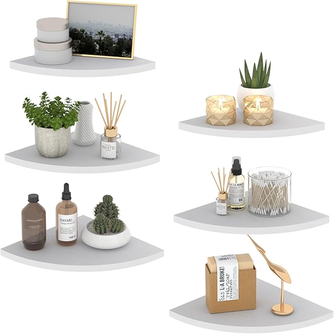 HORLIMER Floating Corner Shelf Wall Mount, Living Room by HORLIMER