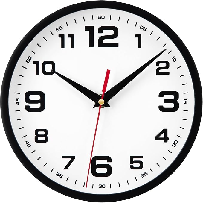 14 Inch Wall Clock Silent Non-Ticking Modern Clocks Battery Operated Large by Warminn