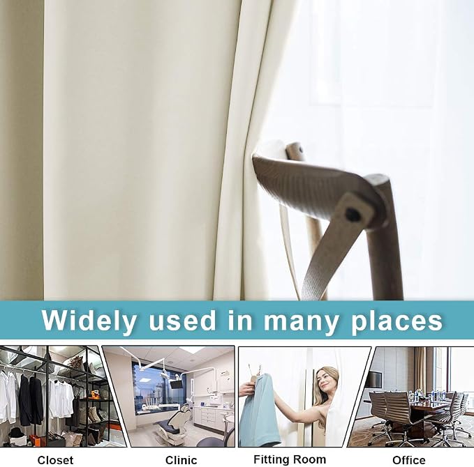 RYB HOME Blackout Curtains 96 inch Long, Portable Privacy Curtains Screen - Image 4