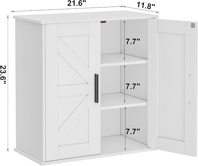 Homleke Bathroom Wall Cabinet, Over Toilet Storage Cabinet - Image 3
