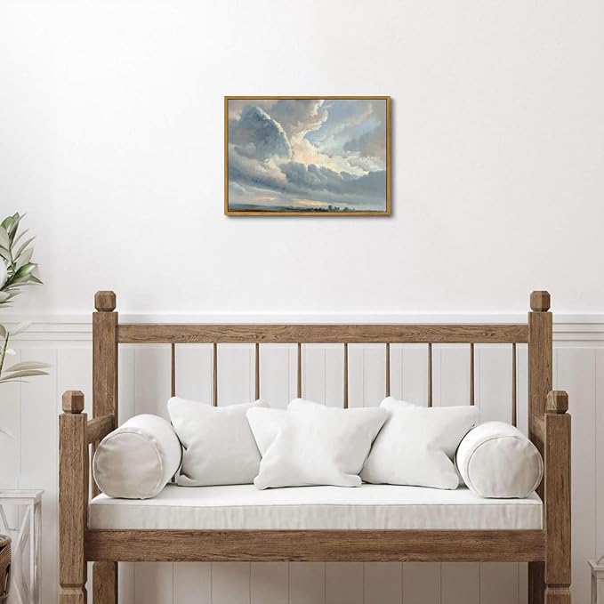 OIQArtOIQ Vintage Landscape Canvas Wall Art Framed Natural Scenery Painting - Image 6