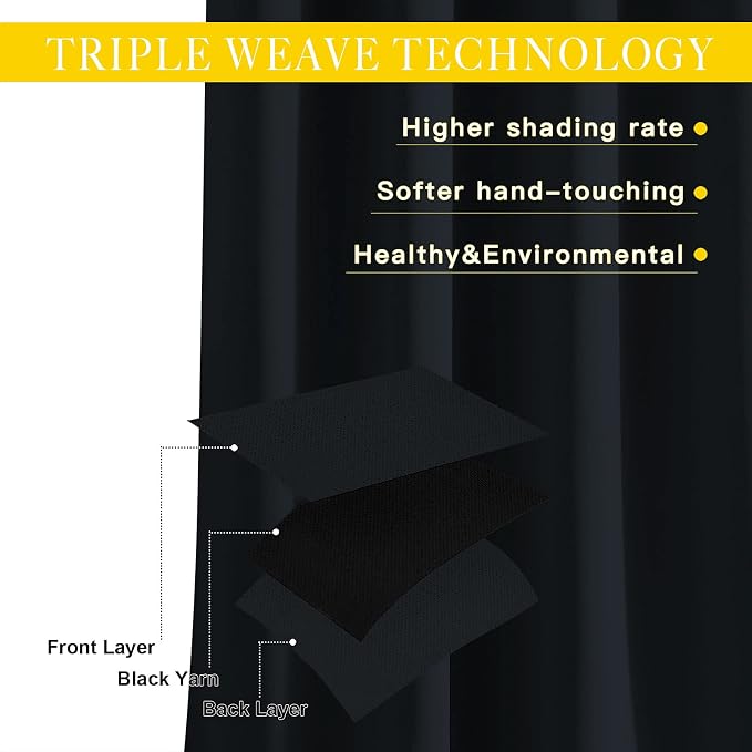 NICETOWN Black Out 144 inch Curtain - Image 4