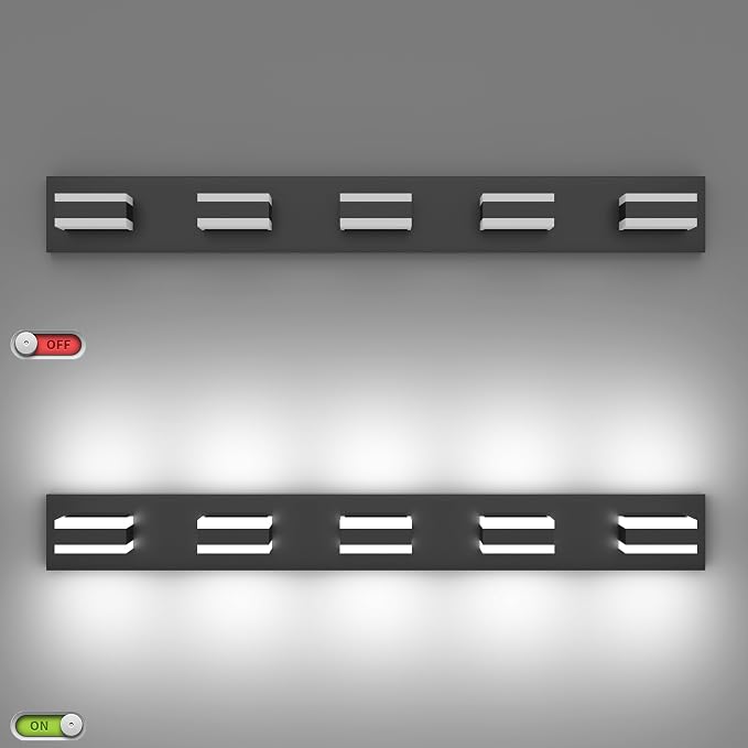 SOLFART 5 Lights Bathroom Light Fixtures Modern Bathroom Lights Over Mirror - Image 6