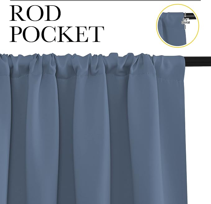 NICETOWN Blackout Curtains for Bedroom, Window Treatment Energy Saving Thermal - Image 3