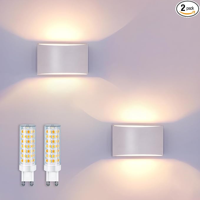 KICAAO Modern LED Wall Sconce, Warm White 3000K, Hardwired Indoor Wall Lights by KICAAO