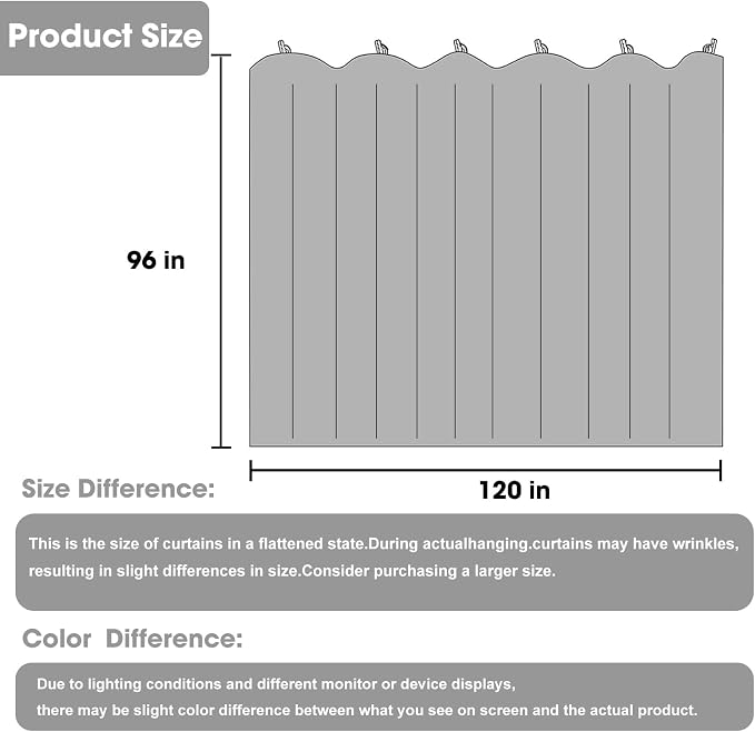 Room Divider Blackout Curtain Track Curtains Wall Dividers Panels Screen - Image 6