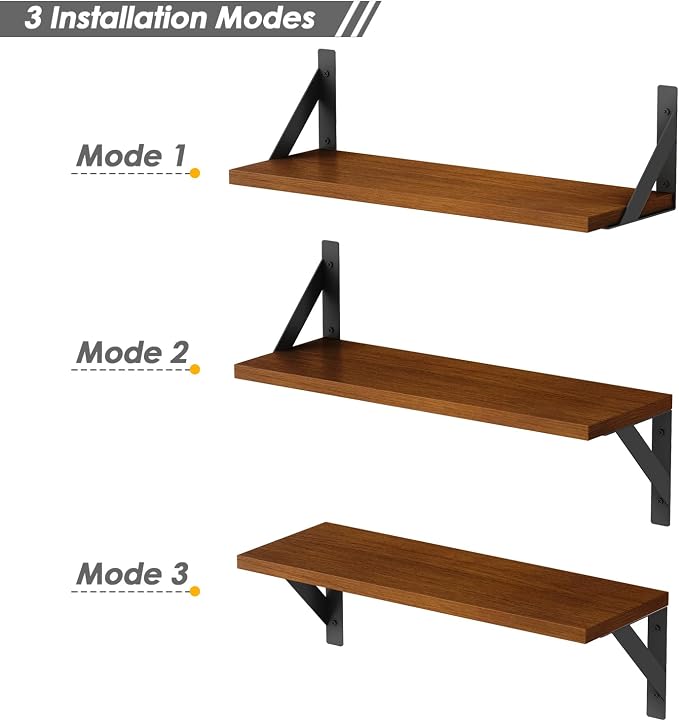 Forbena Walnut Brown Wall Bookshelf - Image 7