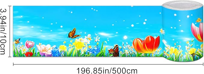 HOMETITUTE Wallpaper Border 4x196 Inch Peel and Stick Wall Border Wallpaper - Image 4