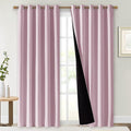 NICETOWN 100% Blackout Window Curtain Panels, Baby Pink, Cold and Full Light by NICETOWN