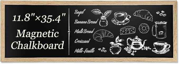 Magnetic Chalkboard for Wall, Long Chalk Board, Wall Hanging Menu for Restaurant - Image 2