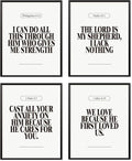 Locomiss Black and White Christian Wall Art Decor Posters, Modern Bible Verse by Unknown
