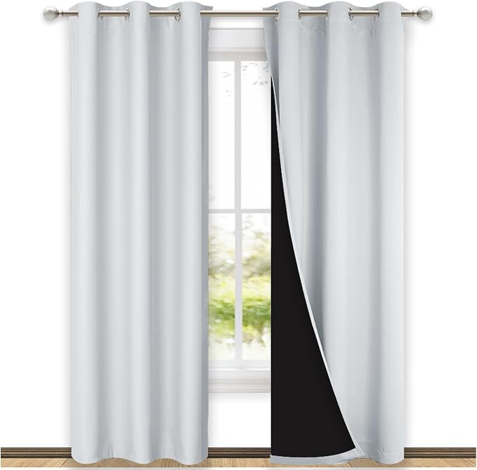 NICETOWN Blackout Curtains 80 inches Long, 2 Pieces, Full Light Blocking Drapes by NICETOWN