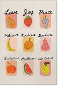 jkahh Trendy Fruit of The Spirit Wall Art Christian Bible Verse Posters Vintage by Unknown