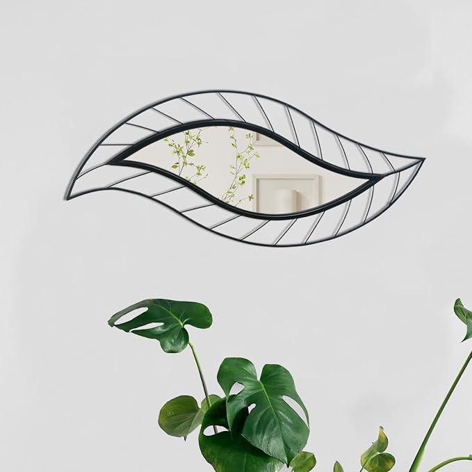 ironsmithn Decorative Wall Mirror, Leaf Teardrop Mirror - Image 5