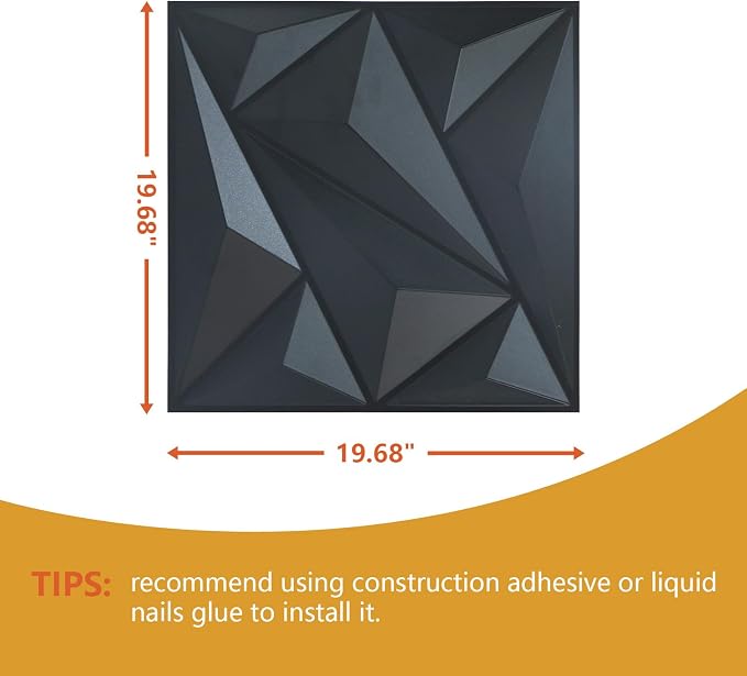 3D Wall Panel Diamond for Interior Wall Decor, Waterproof, Heat Resistant PVC - Image 2