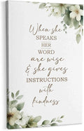 HIWX Christian Wall Decor, Sage Green Botanical Bible Verses Framed Canvas by HIWX