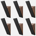 Homeforia Walnut Wood Coat Hooks, High End Walnut Wood & Black Metal Wall by Homeforia