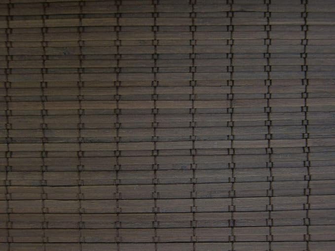 Cordless Woven Wood Roman Shades, 25W x 60H, Eastfield Umber, Sizes 20-72 Wide by FirstRateBlinds