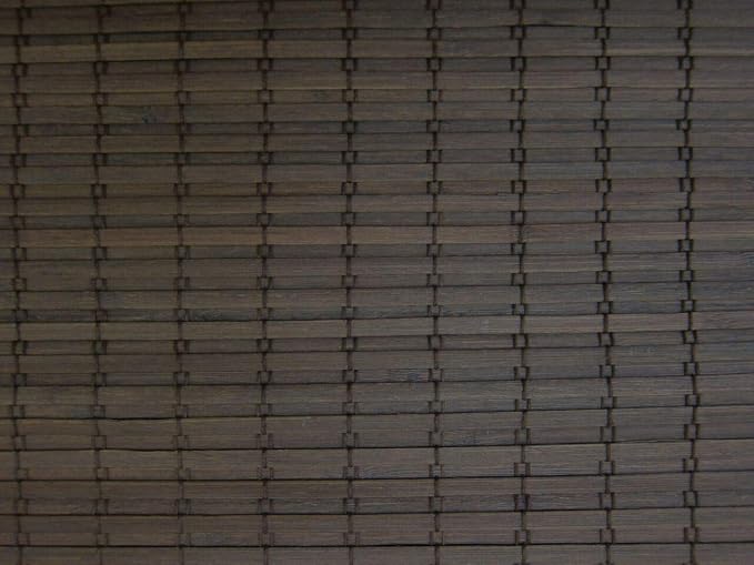 Cordless Woven Wood Roman Shades, 66W x 36H, Eastfield Umber, Sizes 20-72 Wide by FirstRateBlinds