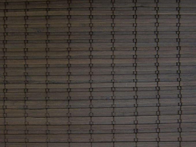 Cordless Woven Wood Roman Shades, 40W x 48H, Eastfield Umber, Sizes 20-72 Wide by FirstRateBlinds