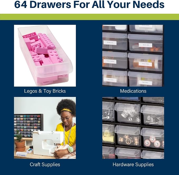 Akro-Mils 64-Drawer Plastic Drawer Storage Cabinet - Image 4