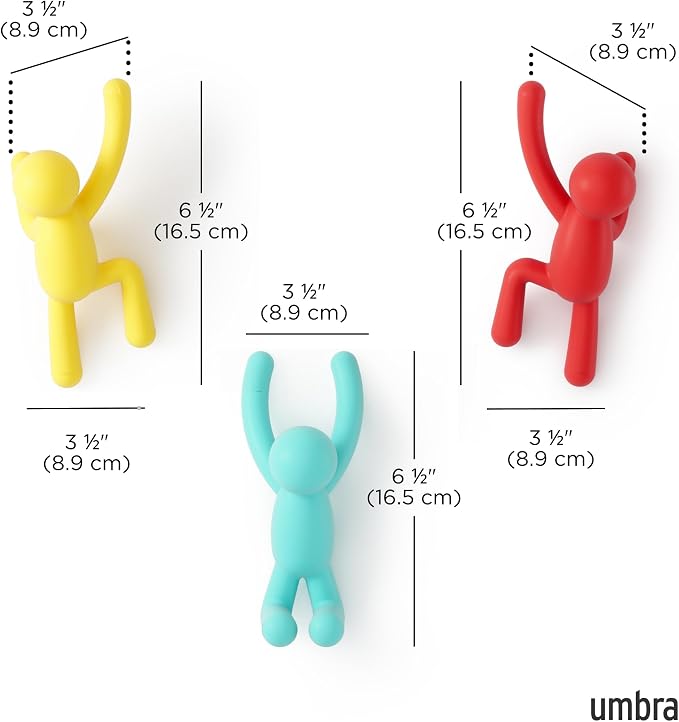 Umbra Buddy Wall Hooks – Decorative Wall Mounted Coat Hooks - Image 3
