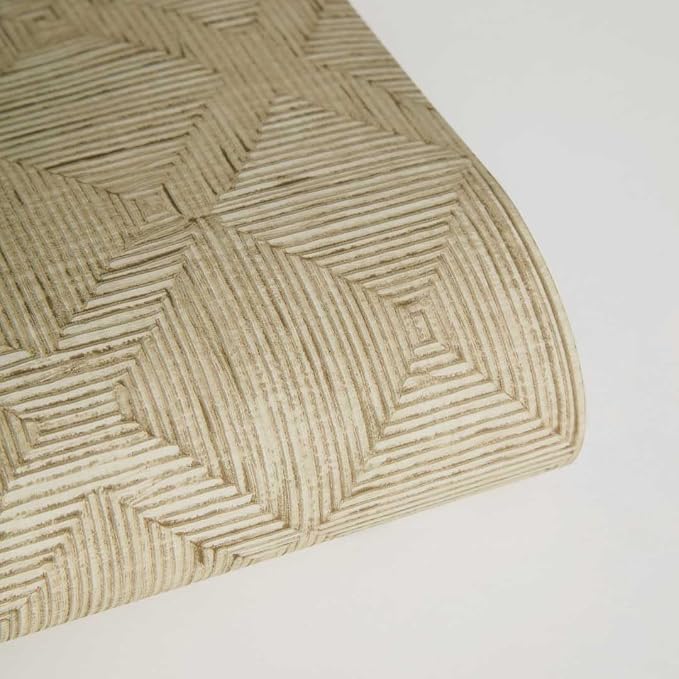 Tempaper x Jeremiah Brent Cream Textured Hoffmann Faux Sisal Removable Peel and - Image 5