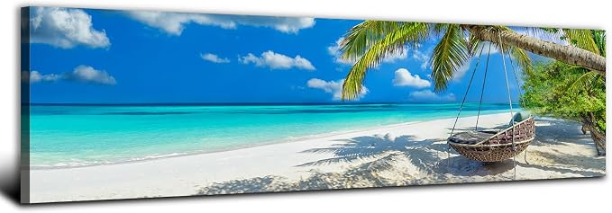 Nature Coastal Scenery Wall Art Tropical Ocean Wall Decor Seascape Coconut by AREBOLOLLC