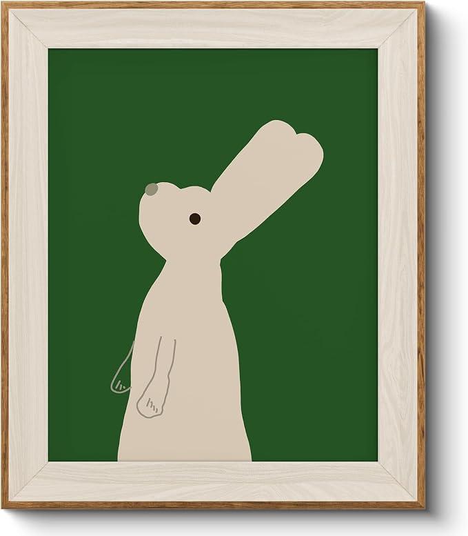 VIYYIEA Framed Wall Art for Living Room, Rabbit Canvas Prints, Easter Home Decor by VIYYIEAART
