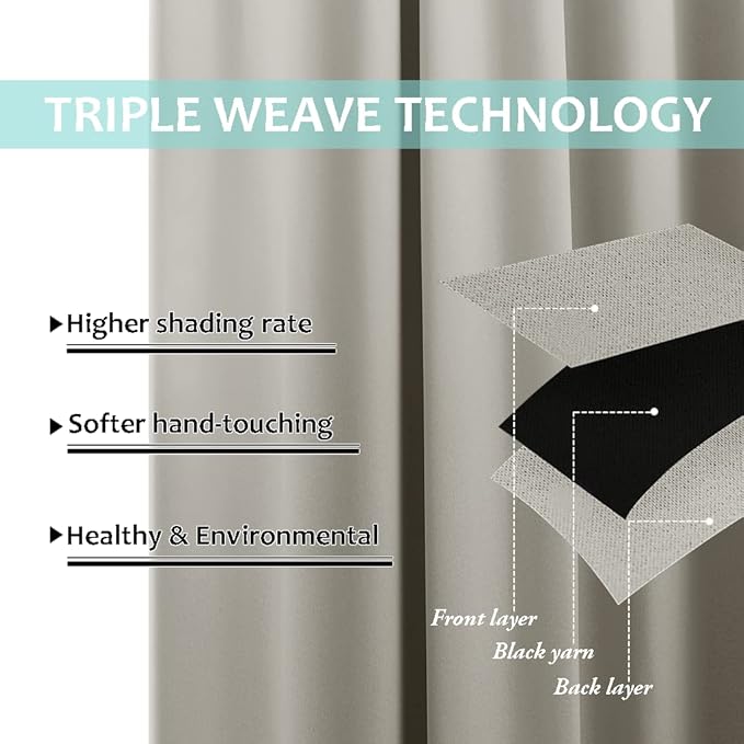 NICETOWN Extra Long Truly Blackout Drapes - Image 6