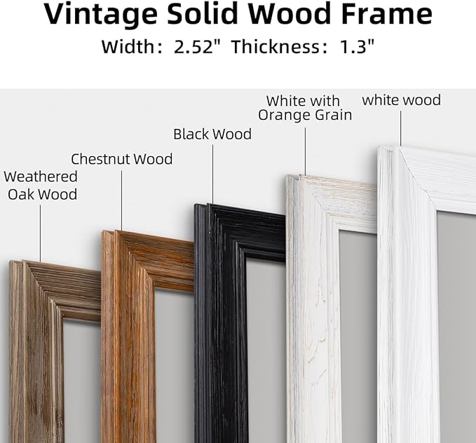 24" x 36" Rustic Wooden Framed Wall Mirror - Image 3