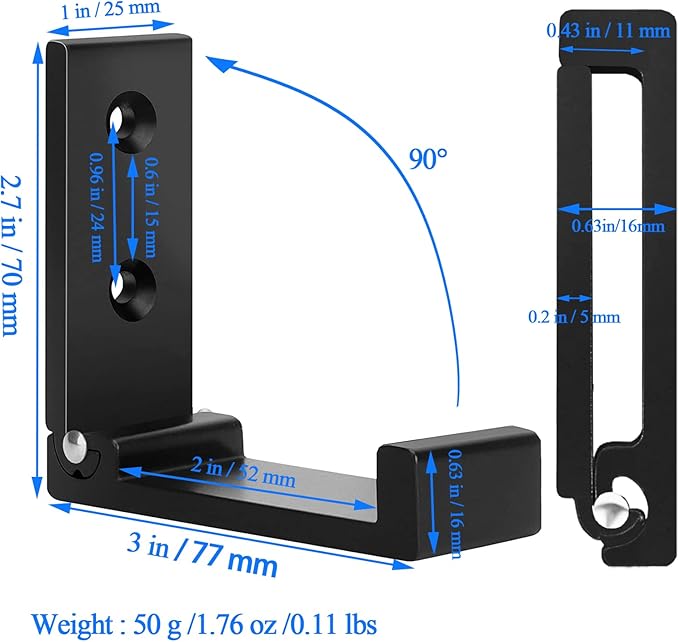 OHIYO Folding Coat Hooks 4pcs Foldable Hook Wall Mounted - Image 2