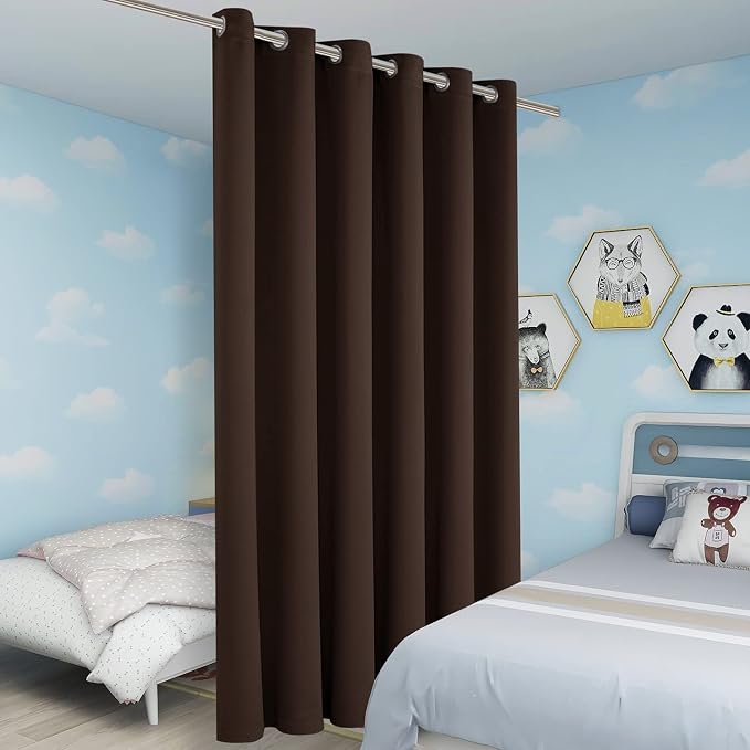 BONZER Room Divider Curtain Screen Partitions Total Privacy Wall Grommet Wide - Image 5