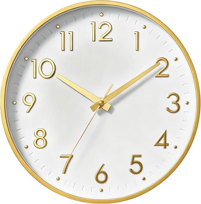 Mosewa Wall Clock 8 Inch, Battery Operated Silent Non-Ticking Modern Analog by MOSEWAWALLCLOCK