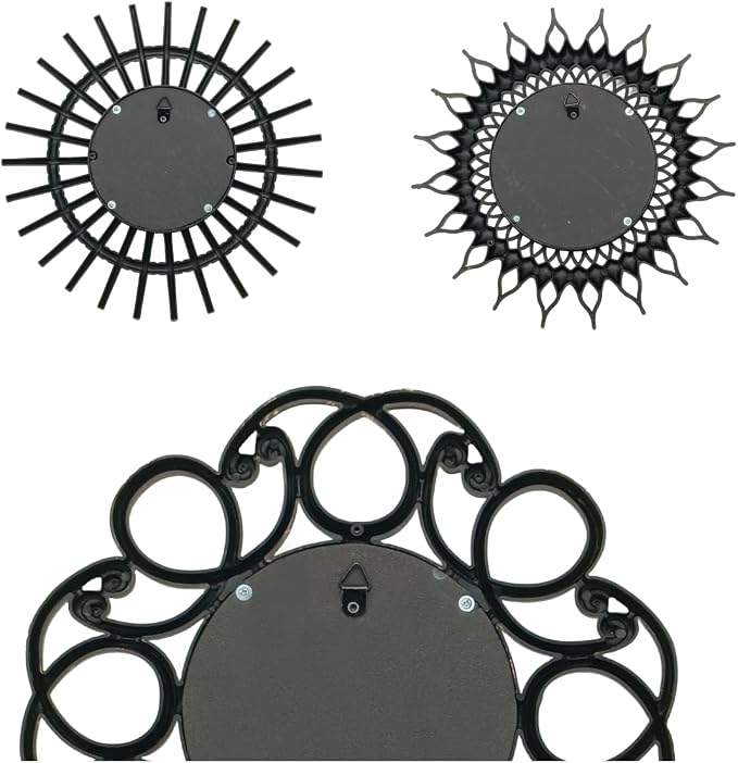 Retro Gold Mirrors for Wall Pack of 3. Round Mirrors. Decorative Mirrors.Small - Image 7